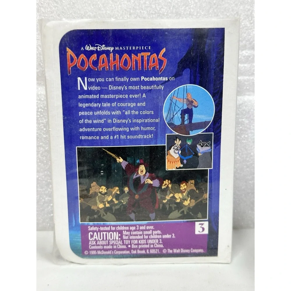 VTG Pocahontas Alice In Wonder Land‎ Disney Masterpiece Collection McDonalds